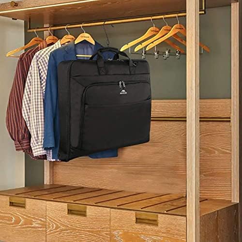 MATEIN Garment Bag for Travel, Large Carry on Garment Bags with Strap for Business, Waterproof Hanging Suit Luggage Bag for Men Women, Wrinkle Free Suitcase Cover for Shirts Dresses Coats, Black - Image 3