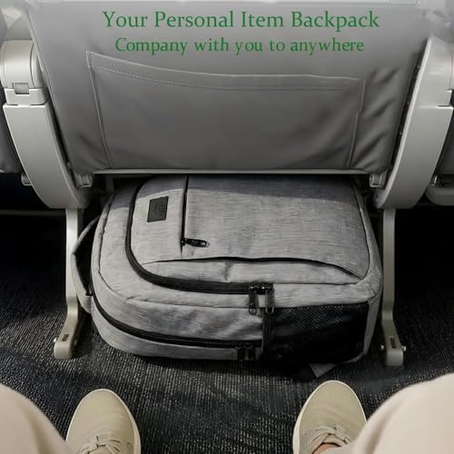 MATEIN Travel Laptop Backpack, Business Anti Theft Slim Sturdy Laptops Backpack Personal Item Bag, Water Resistant College School Computer Bag Gift for Men & Women Fits 15.6 Inch Notebook, Grey - Image 4