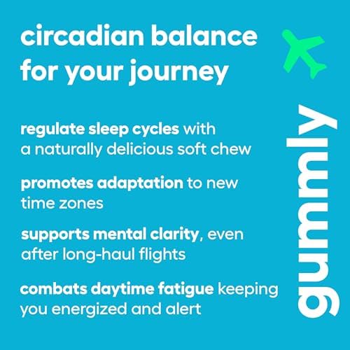 Jet Lag Remedy for Travel Gummies • No Jet Lag Pills Alternative • Travel Essentials • Support Adjustment to Time Zones and Circadian Rhythm • Delicious Tropical Berry Flavor • 20 Gummies 3-5 Trips - Image 4