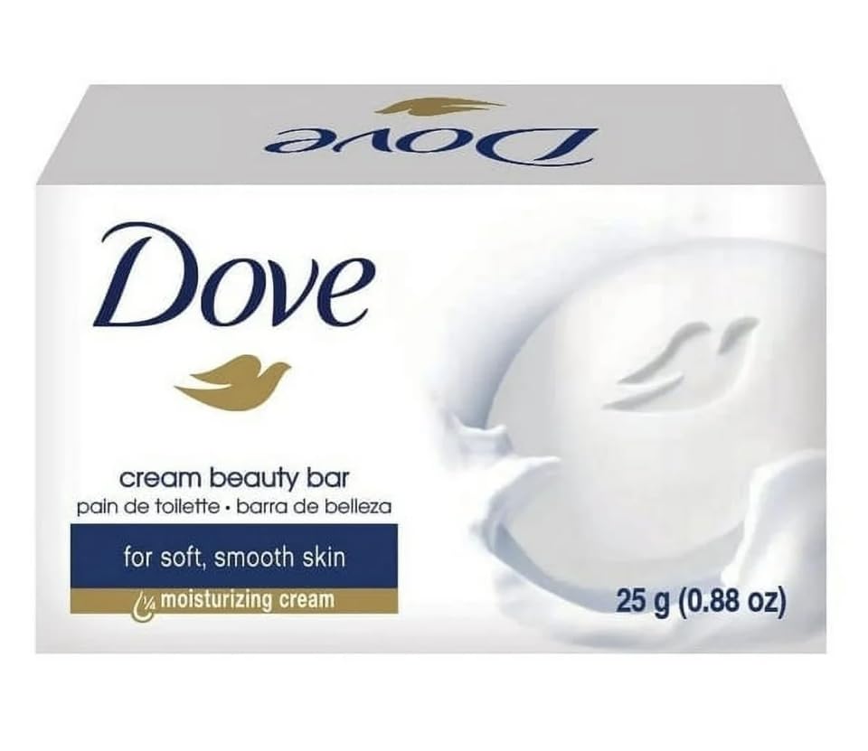 (12) Pack 25 Grams Dove Cream Beauty Bar Travel Size Soap .88 oz - Image 2