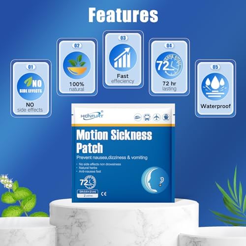 32ct Motion Sickness Patches – Sea Sickness Patches for Cruise, Car, Airplane, and Other Travel – Non-Drowsy, Effective, Lasts 72 Hours - Image 5