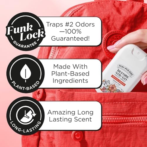 Poo-Pourri Before-You-Go Pocket Toilet Spray, Travel Essentials, Tropical Hibiscus, 1 Fl Oz, Up to 50 Uses, On-The-Go Bathroom Odor Deodorizer with Essential Oils, TSA Approved Size, Hibiscus, Apricot - Image 4