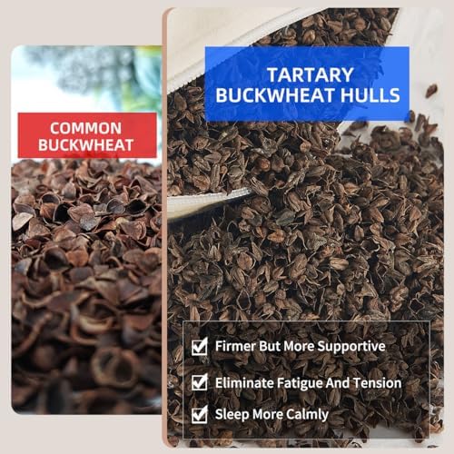 LOFE Organic Buckwheat Pillow for Sleeping with Organic Cotton Pillowcase - Kids/Travel Size 11''x16'' Adjustable Firm Pillow, Cervical Support for Back and Side Sleepers(Tartary Buckwheat Hulls) - Image 2