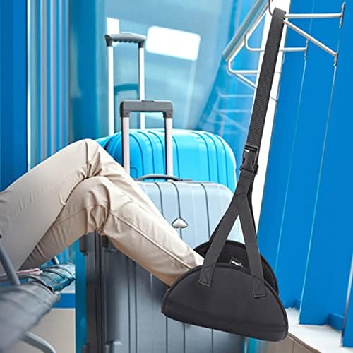 Upgraded Airplane Foot Rest (Premium Memory Foam) - Thickened Super-Size Airplane Foot Hammock to Relax Your Feet - Perfect Airplane Travel Essentials for Long Flight Plane Travel Foot Leg Rest - Image 7