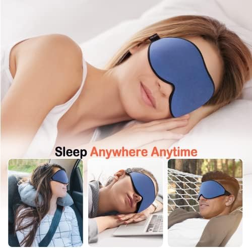 LitBear Sleep Masks, Light Blocking Eye Mask Sleeping for Women Men Side Sleeper, Soft 3D Comfortable Sleeping Mask with Adjustable Elastic Strap for Travel - Image 7