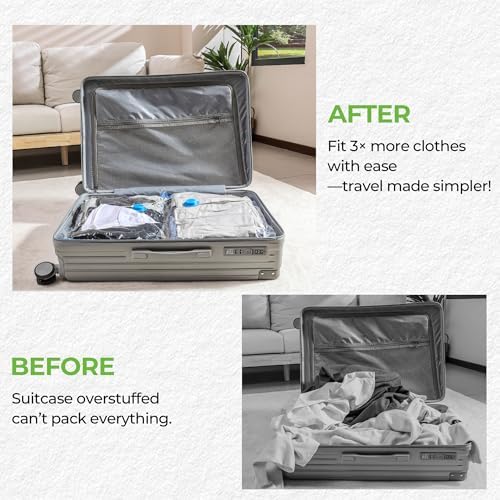 Vacuum Storage Bags for Travel - 15 Pack Compression Packing with Wireless Electric Pump for Luggage Vacuum Seal Bags for Clothes Space Saver Organizer for Moving Clothing Suitcase Travel - Image 8