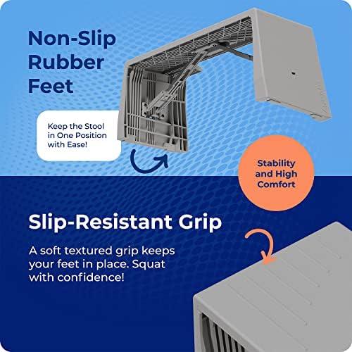 Squatty Potty Porta Traveler Foldable Toilet Stool for Travel, 7" Height, Gray - Image 9