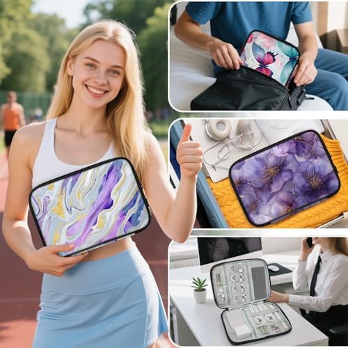 Custom Electronics Travel Organizer Case with Image & Text, Personalized Tech Accessories Cable Storage Bag for Cords, Charger, Phone, Hard Drive - Image 7