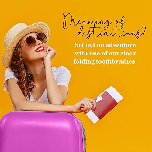 Lingito Travel Folding Toothbrush, Camping Toothbrush Bulk, Medium Bristle (6 Pack Medium-Multicolor) - Image 4