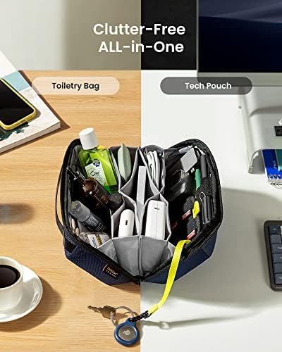 tomtoc Electronic Organizer Accessory Pouch for MacBook Charger, Cables, Power Bank, Hard Drive, Cords, Water-resistant Storage Bag with Removable Card Slots for USB Adapter, Memory Card, Black - Image 9