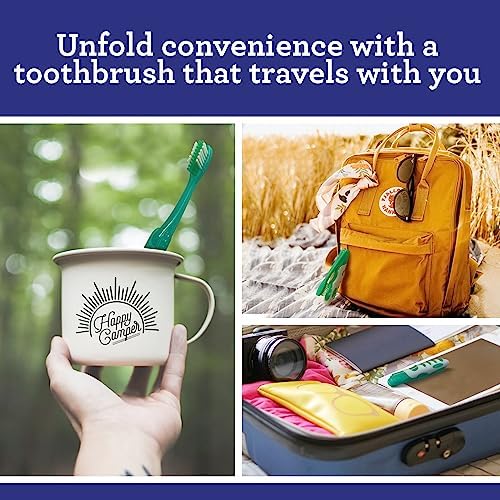 GuruNanda Folding Toothbrush with Built-in Cover, Perfect for Travel, Hiking & Camping, Compact & Portable, On-The-Go Toothbrush with Soft Bristles & Ergonomic Handle, for Adults & Kids (1 Count) - Image 6