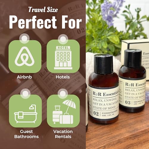 R&R Essentials Hotel Soaps and Toiletries Bundle, Vacation Home Amenities Kit - 1.5oz Shampoo, Conditioner, Shower Gel, Lotion And 2 Bar Soaps - Travel Size (120 pc) - Image 6