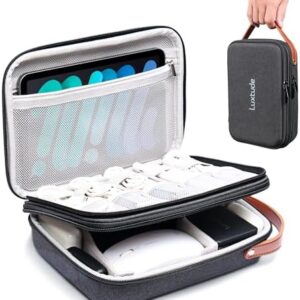 Luxtude Electronics Organizer Travel Case, Portable Tech Organizer for Working/Travelling, Sturdy Hard Cases for Electronics/Charger/Mouse/Hard Drive, Case Only