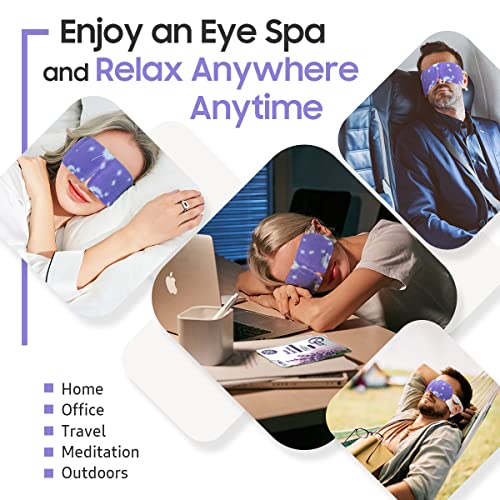 Steam Eye Mask, 10 Packs Heated Eye Mask, Self Heating Disposable SPA Warm Compress for Eyes Sleep Mask, Travel Essentials & Relaxation Gifts, Valentine's Day Gifts (Lavender Scent) - Image 6