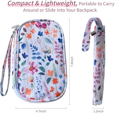 Electronics Organizer Travel Case, Cable Organizer Travel Essentials Tech Pouch,Suitable for Charger, Cable, Phone,Flash Drive,Bohemian leaves - Image 2