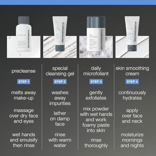 Dermalogica Discover Healthy Skin Kit - Includes: Precleanse, Face Wash, Face Exfoliator, & Moisturizer - Wash Away Impurities To Reveal Glowing Skin - Image 4