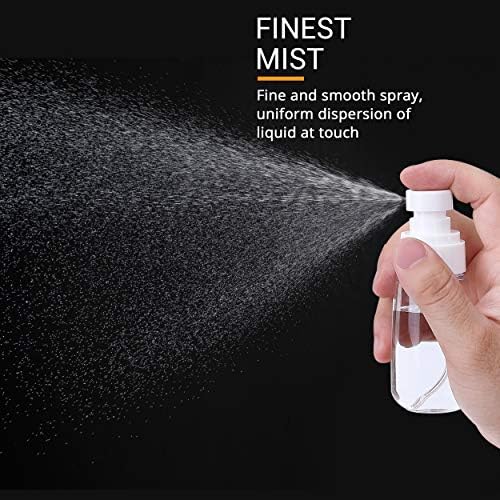 Pack 2 Small Spray Bottle Travel Size 2oz/60ml - Fine Mist Mini Empty Spray Bottles - Leak Proof - for Toners, Face & Hair Mist - Image 5