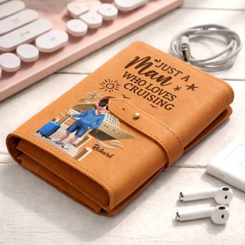 Personalized Leather Cable Organizer Bag - Custom Travel Tech Pouch for Cords & Chargers, Electronics Organizer, Airport & Flight Essentials Gift for Men & Women - All My Travel Crap - Image 2