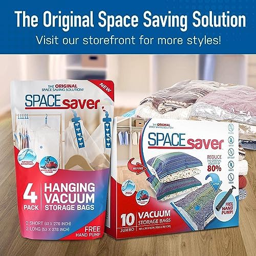 Spacesaver Variety Vacuum Storage Bags for Comforters, Blankets & Clothes – Sealed Compression Bags with Hand Pump – Space Saver Bags for Bedding,Travel & Organization - 3S, 3M, 3L & 3XL - Pack of 12 - Image 9